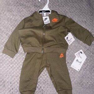 6M Nike Olive and Orange One Piece Outfit